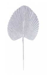 [B0939523] 12x Foglia Ventaglio Argento H52Cm
