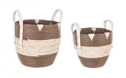 [B0411290] 3x Set2 Cesta 2M Thelma Marrone To