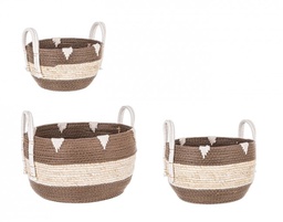 [B0411289] 3x Set3 Cesta 2M Thelma Marrone Bomb