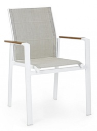 [B0663216] 6x Sedia C-Br Kubik Bianco Sj60