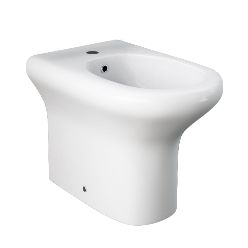 Bidet filo muro compatto con rubinetto integrato