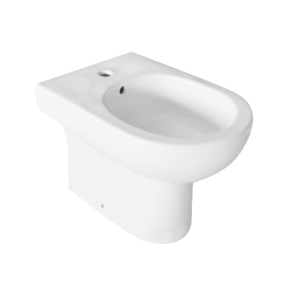 Bidet a filo muro con erogazione rubinetto