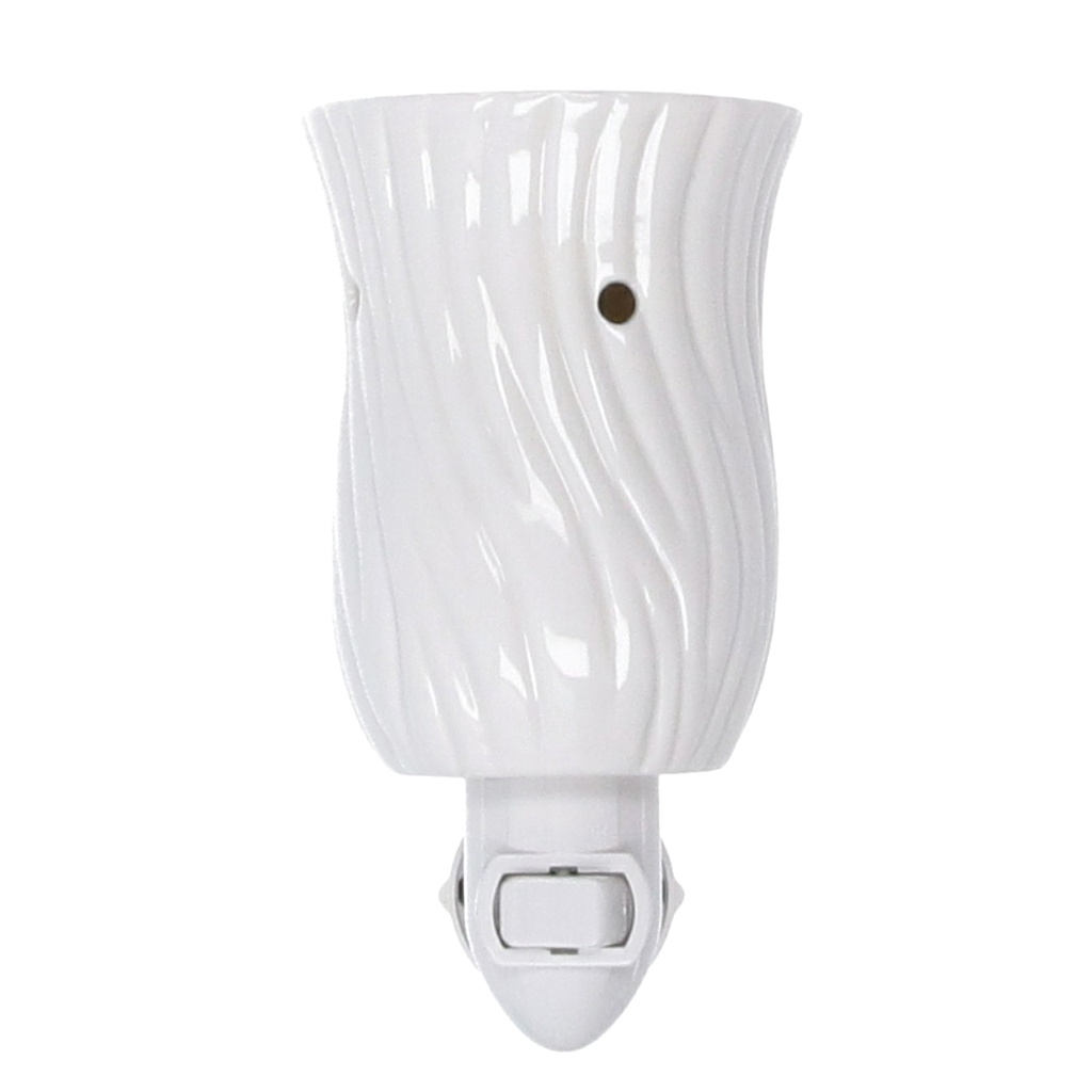 Bruciaessenze plug ceramica bianco cm 9