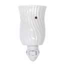 Bruciaessenze plug ceramica bianco cm 9