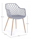 4x Sedia Optik Grigio  