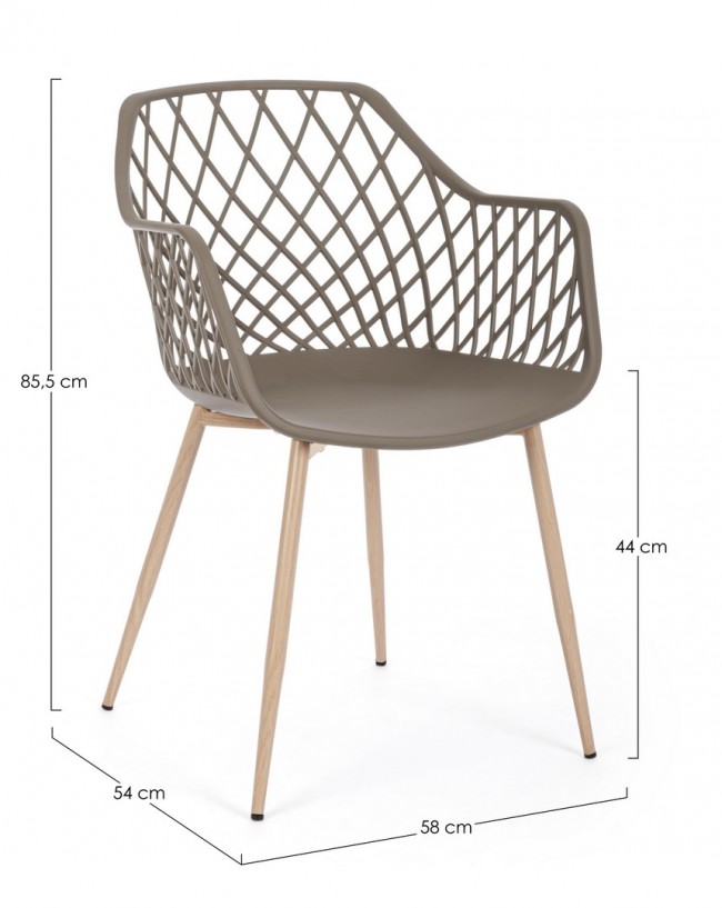 4x Sedia Optik Tortora  
