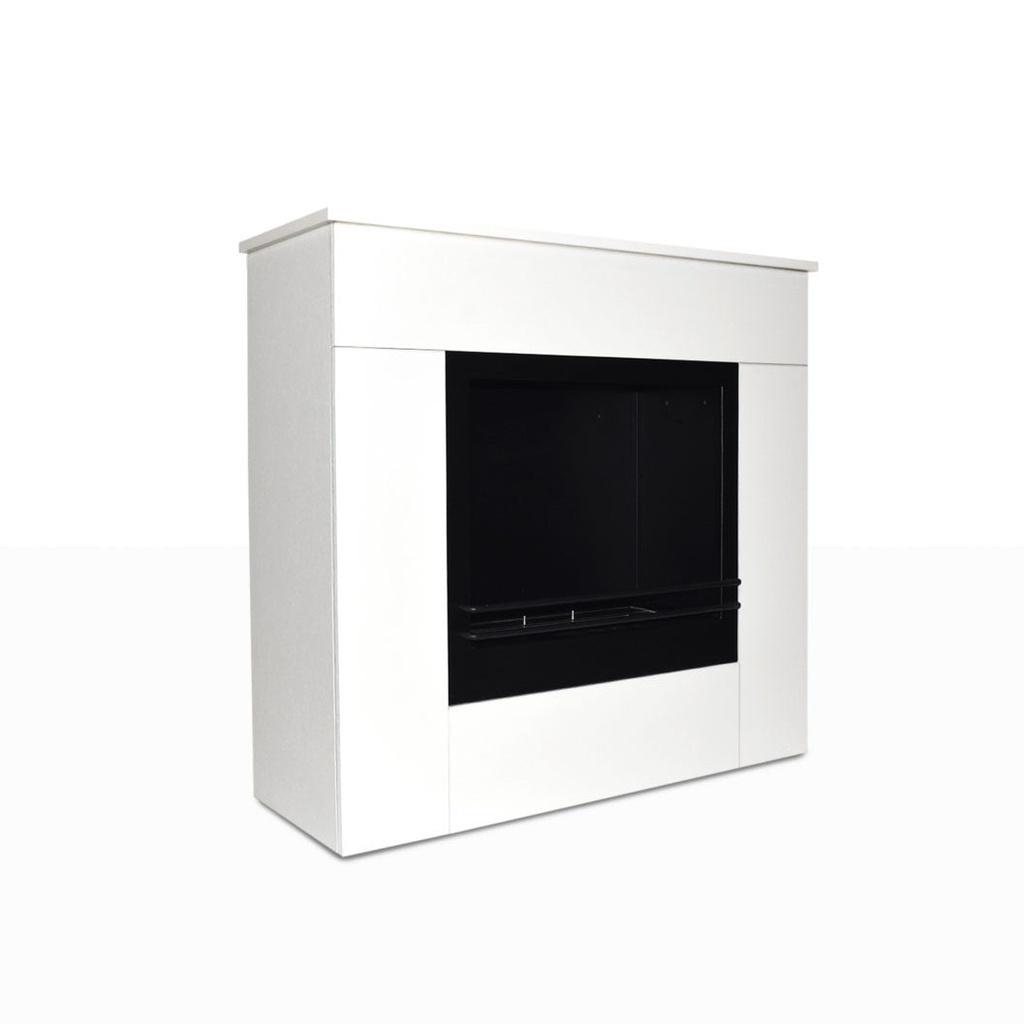 Camino a Bioetanolo da Terra in Legno Bianco Michelangelo 96x36x90h