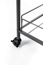 Carrello portabevande in metallo nero 40x72x83h cm