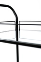 Carrello portabevande in metallo nero 40x72x83h cm