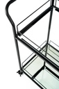 Carrello portabevande in metallo nero 40x72x83h cm