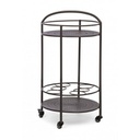 Carrello per bottiglie in acciaio Grigio Antracite