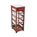 Carrello porta frutta Vesuvio salvaspazio in legno massello ciliegio