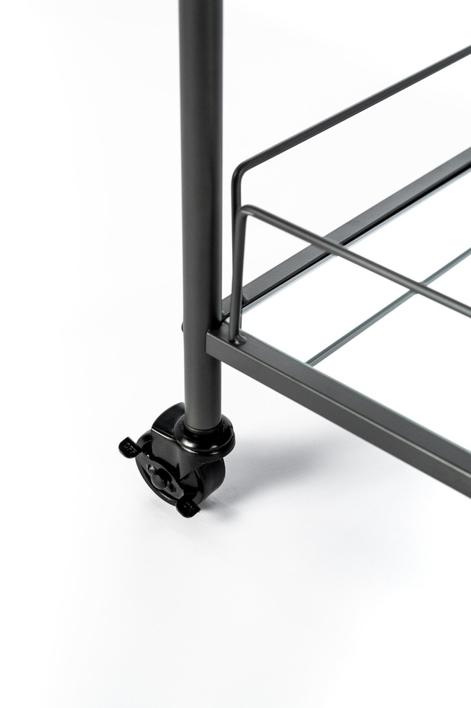 Carrello portabevande in metallo nero 40x72x83h cm
