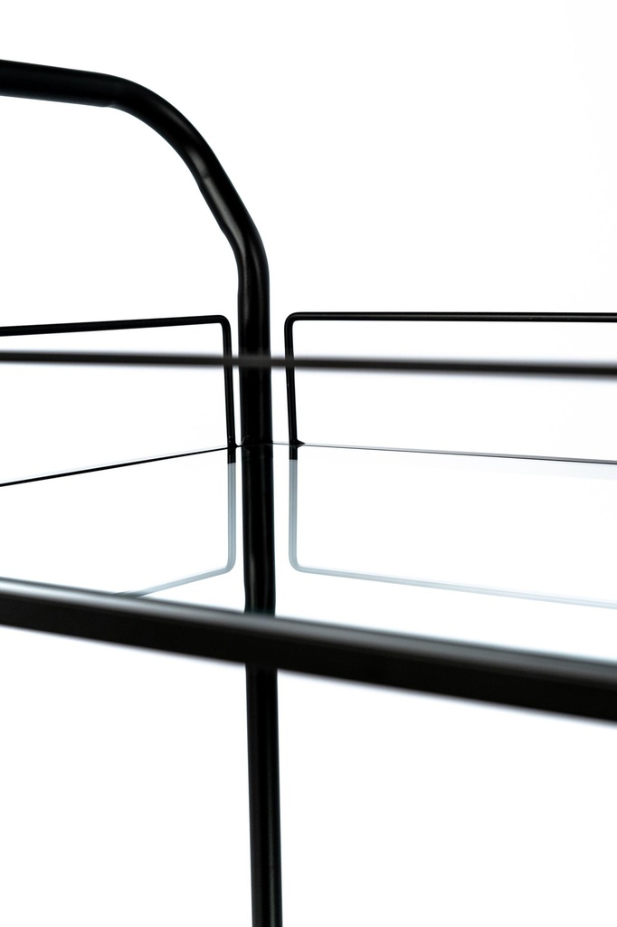 Carrello portabevande in metallo nero 40x72x83h cm