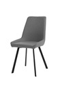 4x Sedia in microfibra grigio scuro 48x60x87h cm