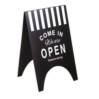 Cartello ferro open/close nero rettangolare cm 45x41x70.5