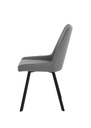 4x Sedia in microfibra grigio scuro 48x60x87h cm