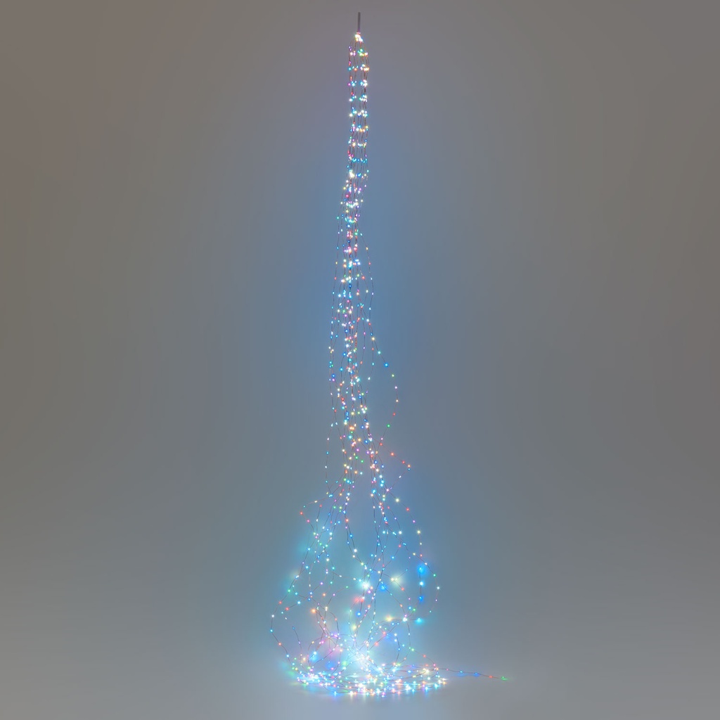 Cascata 960 MicroLED RGB 16x60 H300cm Luci di Natale