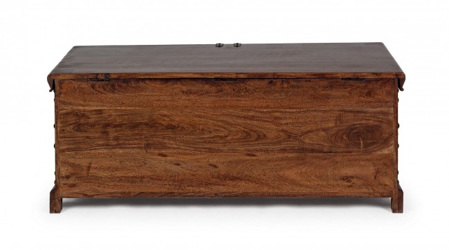 Cassapanca apribile Jaipur decorativa legno noce cm 110x 63x 45h