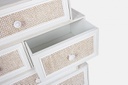 Cassettiera 6 Cassetti bianco Montiel  in legno stile rustico