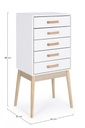Cassettiera ORDINARY bianca 5 cassetti 88h cm