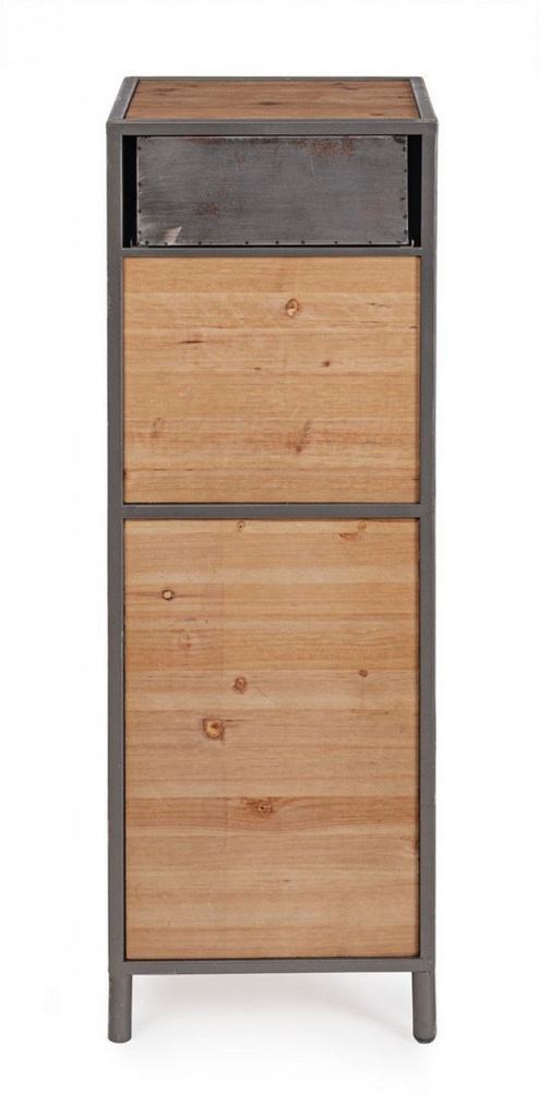 Cassettiera Store 2 ante e 1 cassetto stile industriale cm 109h