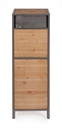 Cassettiera Store 2 ante e 1 cassetto stile industriale cm 109h