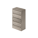 Cassettone olmo in legno nobilitato con 5 cassetti H.127x75x40 cm