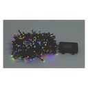 Catena luminosa di Natale a batteria con 60 LED bianco caldo, lunga 410cm con 50cm di prolunga, 2W di potenza e 8 diverse funzioni di illuminazione.