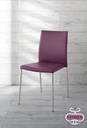 4x Sedia in similpelle viola 41,5x44x85h cm 
