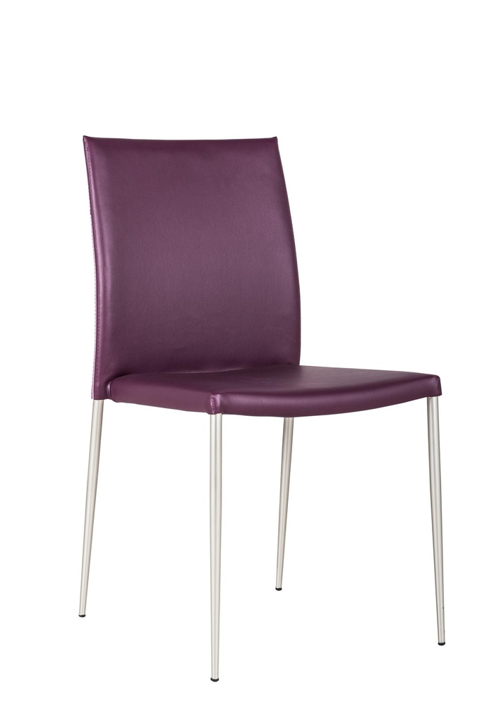 4x Sedia in similpelle viola 41,5x44x85h cm 
