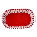 Cesta vimini rosso ovale cm55x43h13