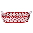 Cesta vimini rosso ovale cm55x43h13
