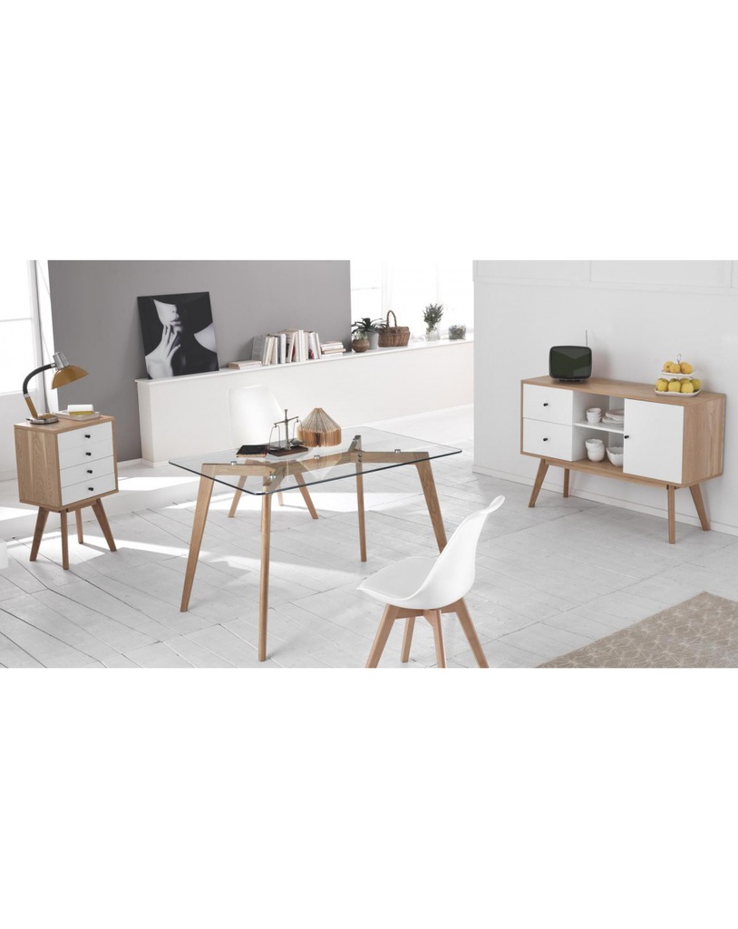 4x Sedia nordic Carlotta bianca STS