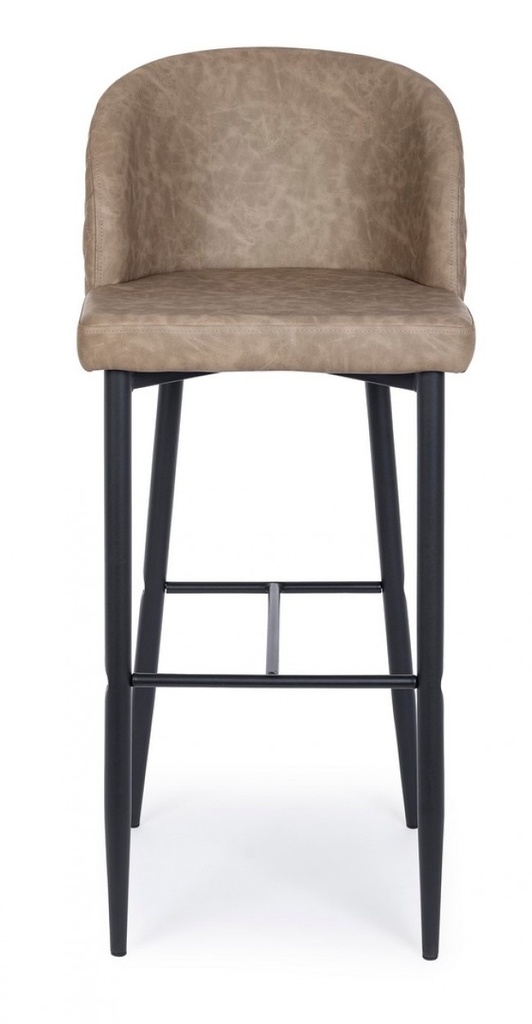 4x Sgabello bar tortora in ecopelle stile design