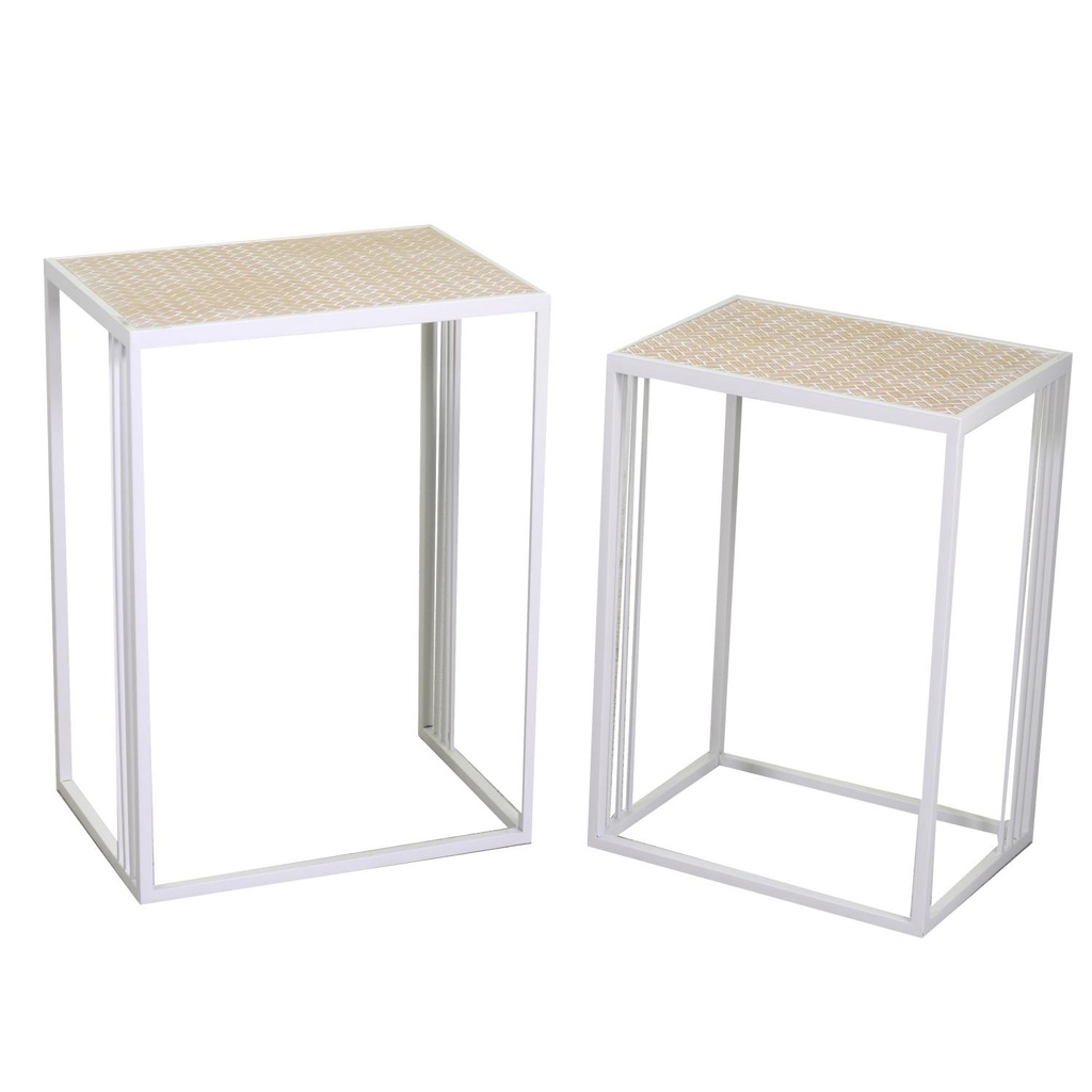 Colonnina metallo Lucilla 1-2 bianco rettangolare cm 45x32h62