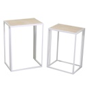 Colonnina metallo Lucilla 1-2 bianco rettangolare cm 45x32h62