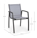 6x Sedia C-Br Hilla Antracite Lh32 - 
