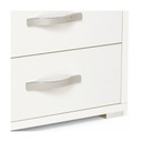 Comodino con 2 cassetti bianco frassinato in legno nobilitato 36x52xH 43