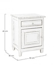 Comodino rustico Colette 1 anta e 1 cassetto sx