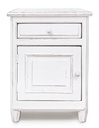 Comodino rustico Colette 1 anta e 1 cassetto sx