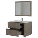 Composizione bagno color Cenere 2 cassetti 1 anta 90x46x h57 cm
