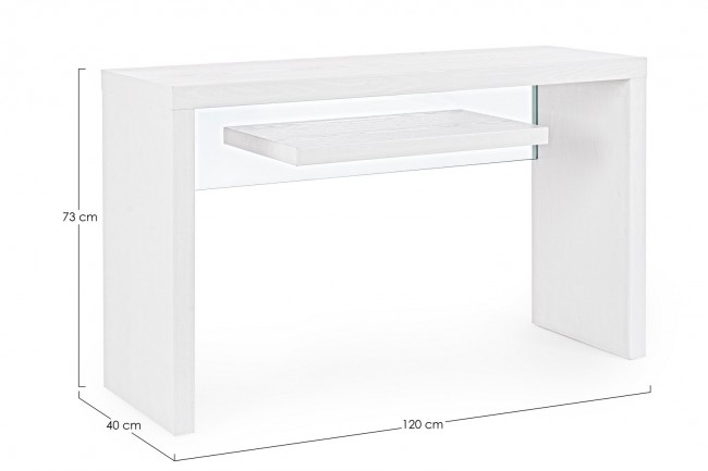 Consolle 2P Line Wood Bianco 120X40  