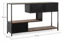 Consolle 3 ante e 3 ripiani Roderic stile industriale