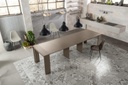 Consolle allungabile antigraffio in mdf laccato tortora 90x42,5/302,5x76h cm 
