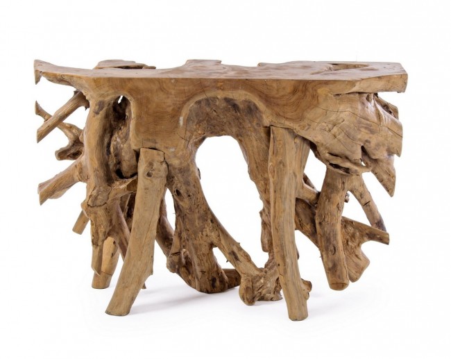 Consolle in legno di radice di Teak cm 120 x 40 x 77 h