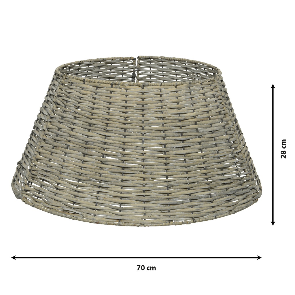 Copri base per albero di Natale Willow colore Grigio H 28 x ø 70 cm