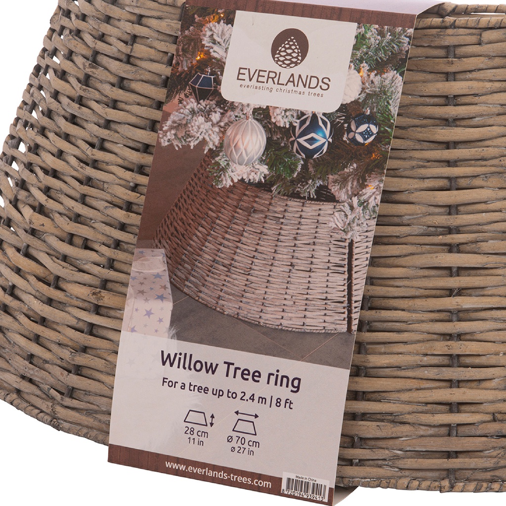 Copri base per albero di Natale Willow colore Grigio H 28 x ø 70 cm