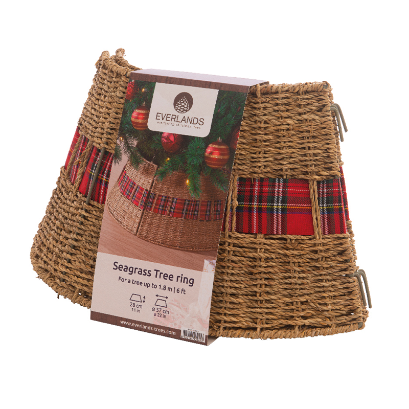 Copri base albero di Natale c/nastro Ø57 x H28 cm