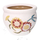 Coprivaso ceramica 1-3 girasole chiaro cmø30h21